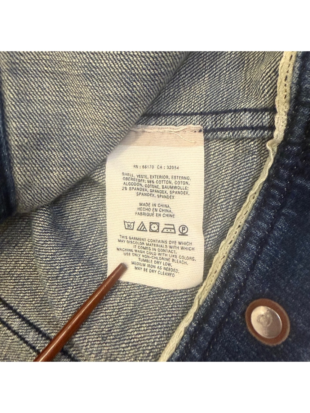 Pilcro And The Letterpress Jacket Womens Medium Blue Denim Trucker Fitted Button - Picture 7 of 8